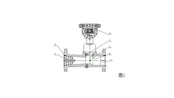 天然氣旋進(jìn)旋渦流量計的結(jié)構(gòu)示意圖